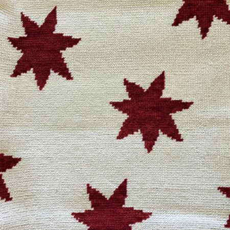 Handmade Floral Cotton and Wool Handknotted Rug for Bohemian Interiors